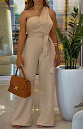 2098 - Macacão Feminino Alfaiataria Ombro Unico