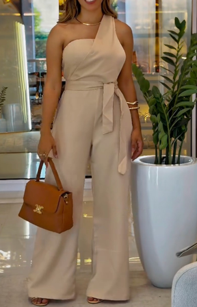 2098 - Macacão Feminino Alfaiataria Ombro Unico